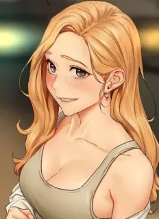 🎃 c25bbbe8 mujer, ilustración, sonrisa, atractiva, chica, anime whatsapp sticker