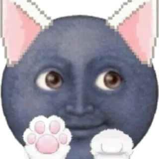 🌚 22e36280 gatto, luna, emoji, animale, carino, kawaii telegram sticker