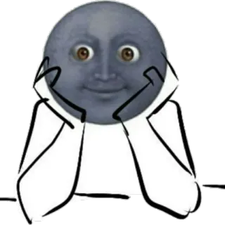 🌚 a1f44043 luna, faccia, emoji, cartone animato, schizzo, espressione telegram sticker