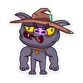 🥴 4fe0e8da cartoon, monster, wizard, angry, sticker telegram sticker