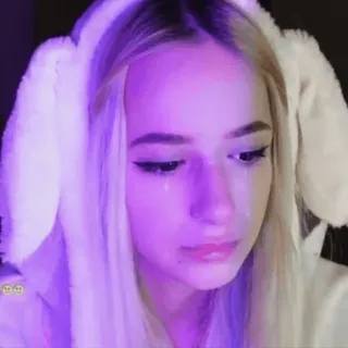 😥 c8348281 sad, crying, bunny, girl, emotions, portrait telegram sticker