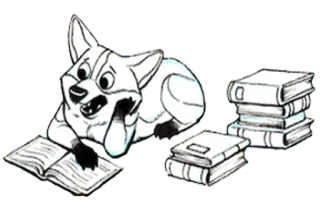 📚 437acf0b perro, corgi, libro, leyendo, animal, estudio, lindo telegram sticker