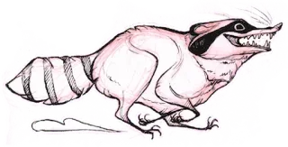 🏃‍♂️ 5487dfc5 mapache, animal, dibujo animado, lindo, gracioso, máscara telegram sticker