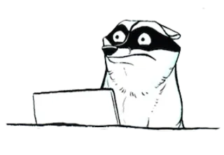 😦 626d79e4 animal, ilustración, dibujos animados, suricata, gracioso telegram sticker