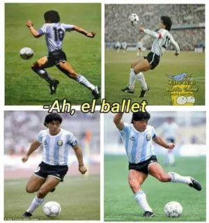 🩰 93526768 Maradona Ah, el ballet Maradona, football, football, Argentine, ballon, sport telegram sticker