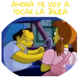 👺 7ea86f05 AHORA TE VOY A TOCAR LA JALEA 幽默, 卡通, 西班牙语, 搞笑 telegram sticker