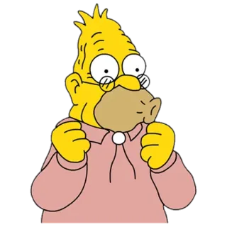 😗 bf4395dd Grandpa Simpson The Simpsons คุณปู่, ซิมป์สัน, การ์ตูน, คนแก่, ตัวละคร telegram sticker