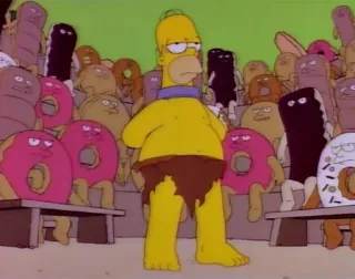 🍰 2363b5fb Homer Simpson The Simpsons Homer Simpson, The Simpsons, donut, cartoon telegram sticker