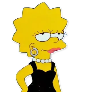 😈 72f88da8 Lisa Simpson The Simpsons lisa simpson, simpsons, cartoon, character, tv show telegram sticker