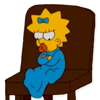 😡 7eebe367 Maggie Simpson The Simpsons Maggie Simpson, baby, simpsons, cartoon, tv show telegram sticker