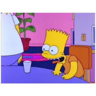 😍 86d4f73d Bart Simpson The Simpsons cartoon, bart simpson, the simpsons, funny, animated, fox telegram sticker