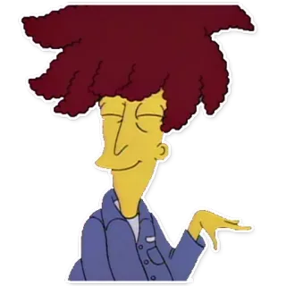 ☺️ aec0c57a Sideshow Bob The Simpsons Sideshow Bob, The Simpsons, cartoon, character telegram sticker