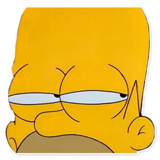 😑 fb9c1bb0 Homer Simpson The Simpsons cartoon, funny, Homer Simpson, The Simpsons, animation, sticker telegram sticker