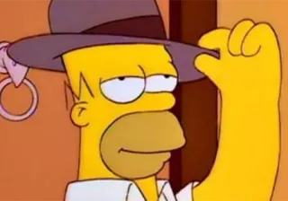 🤠 93acf792 Homer Simpson The Simpsons 辛普森一家, 卡通, 荷马, 角色, 帽子, 幽默 whatsapp sticker