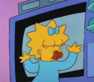 🤗 d3fe28ac Maggie Simpson The Simpsons 卡通, 婴儿, 角色, 辛普森一家, 玛姬 whatsapp sticker