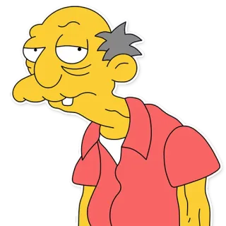 😒 1d21dacb Hans Moleman The Simpsons cartoon, simpsons, hans moleman, character, animation telegram sticker