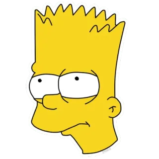 😒 d93af5a7 Bart Simpson The Simpsons Bart Simpson, cartoon, animated, sticker, The Simpsons telegram sticker