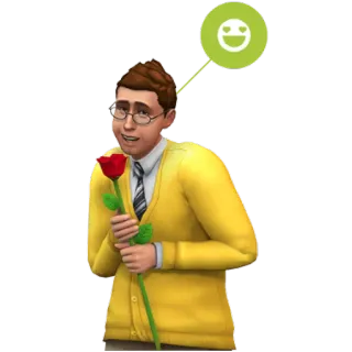 π 1e2837b8 sims, video game, rose, love, happy telegram sticker