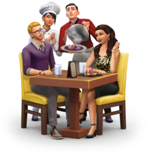 π½ 977981dd sims, dinner, dining, characters, table, sims 4, restaurant, food telegram sticker