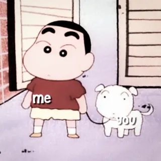 🐇 4c075d57 Shin-chan Crayon Shin-chan me you desenho animado, animação, criança, cachorro, relacionamento, amizade telegram sticker