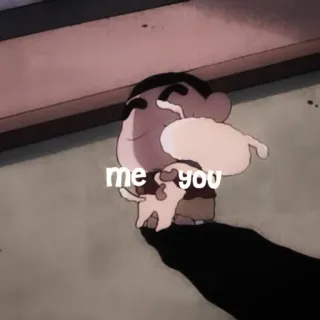 🐇 627bc1b6 me you Desenho animado, Triste, Relacionamento, Chorar, Anime telegram sticker