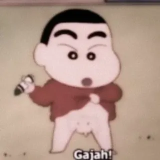 🐇 6f0532e5 Shin-chan Nohara Crayon Shin-chan Gajah! Crayon Shin-chan, Anime, Mangá, Desenho animado, Comédia telegram sticker
