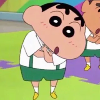 🌱 2ca5996d Shin-chan Crayon Shin-chan Anime, Kreskówka, Postać, Śmieszne telegram sticker