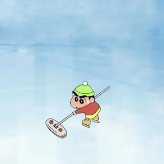 🌱 2d2b10ce Shin-chan Anime, Kreskówki, Łyżwiarstwo, Zima, Zabawa, Śnieg, Lód telegram sticker