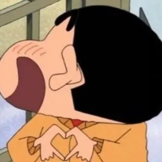 🌱 3d1395af Shin-chan Crayon Shin-chan Anime, Kreskówka, Serce, Miłość, Słodkie telegram sticker