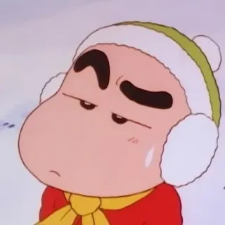 🌱 4d0f5af4 Shin-chan Crayon Shin-chan Crayon Shin-chan, Anime, Postać, Kreskówka, Zima, Czapka telegram sticker