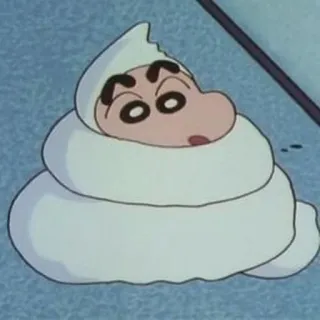 🌱 4df722c5 Shin-chan Nohara Crayon Shin-chan Anime, Kreskówka, Postać, Śnieg, Zima telegram sticker