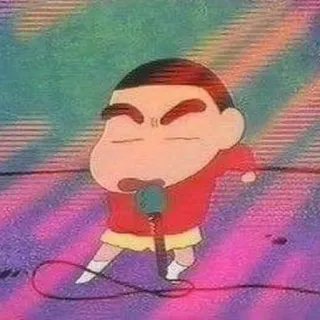 🌱 5218736a Shin-chan Nohara Crayon Shin-chan Anime, Shin-chan, Kreskówka, Mikrofon, Występ telegram sticker