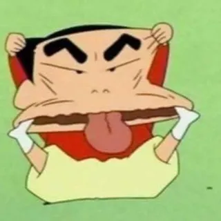 🌱 59bcbcfa Shin-chan Nohara Crayon Shin-chan Kreskówka, Zabawne, Anime, Postać, Twarz, Głupie telegram sticker