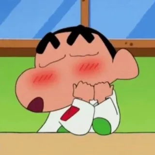 🌱 790ea9b1 Shin-chan Anime, Kreskówka, Shin-chan, Rumieniący się, Słodki telegram sticker