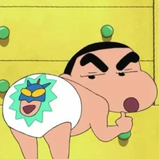 🌱 bd317f55 Shin-chan Crayon Shin-chan Kreskówka, Anime, Śmieszne, Shin-chan telegram sticker