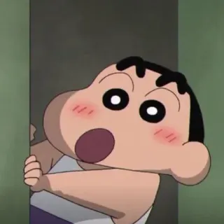 🌱 ee442f49 Shinchan anime, kreskówka, Shin-chan, zszokowany, zaskoczenie telegram sticker