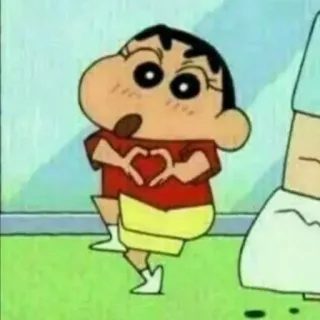 🌱 f0a9020d Shin-chan Nohara Crayon Shin-chan Kreskówka, Anime, Postać, Serce, Słodkie telegram sticker