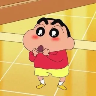 🌱 fbb55108 Shin-chan Crayon Shin-chan kreskówka, anime, Shin-Chan, Crayon Shin-Chan, zaskoczony, zszokowany, słodki telegram sticker
