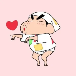 🌱 fc1ec9ab Shin-chan Crayon Shin-chan Anime, Crayon Shin-chan, Kreskówka, Słodkie, Serce telegram sticker