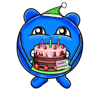 🎂 38704aad Happy Birthday! ulang tahun, kue, perayaan, kartun, senang telegram sticker
