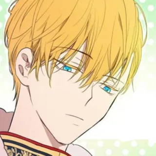 ✨ 7ce75e2a Anime, Manga, Personnage, cheveux blonds, yeux bleus, portrait telegram sticker