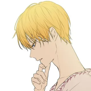 ✨ a9973487 Style anime, Portrait, Homme, Pensif, Sérieux telegram sticker