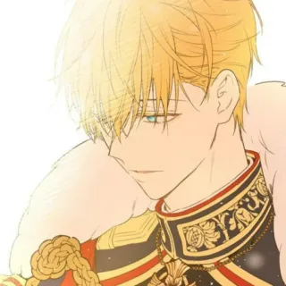 ✨ b1d73ebb animé, personnage, homme, blond, col fourrure, portrait telegram sticker