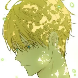 ✨ bc681580 Animé, Garçon, Personnage, Portrait, Cheveux jaunes telegram sticker