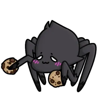 🍔 2b1c2ed2 แมงมุม, น่ารัก, คุกกี้, การ์ตูน, สัตว์, หวาน telegram sticker