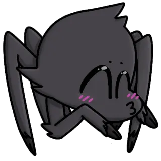 😘 e8e8876d แมงมุม, สัตว์ตระกูลแมง, การ์ตูน, น่ารัก, จูบ, สัตว์ telegram sticker