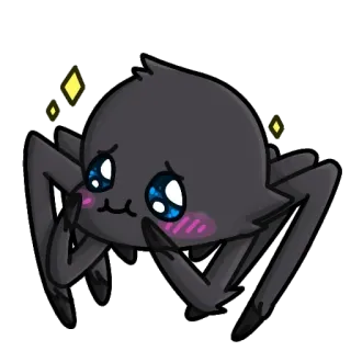 🥺 ee4684e2 แมงมุม, น่ารัก, คาวาอิ, สัตว์ตระกูลแมง, การ์ตูน telegram sticker