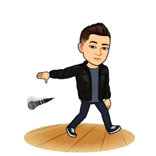 😝 1ca8a8e6 踩, Bitmoji, 不喜欢, 卡通, 头像 telegram sticker