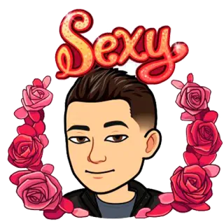 😏 5b38da14 Sexy Bitmoji, 自拍, 肖像, 玫瑰, 性感 telegram sticker