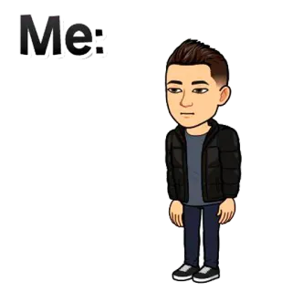 😞 8803d278 Me: Bitmoji, 头像, 卡通, 角色, 数字艺术 telegram sticker